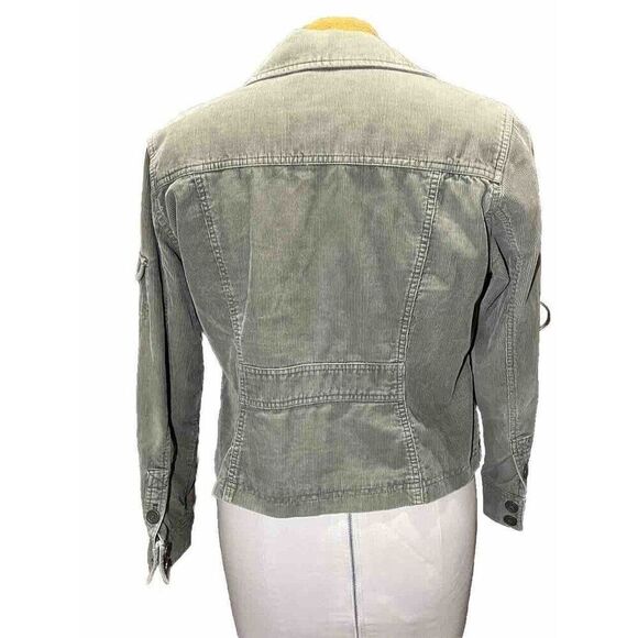Aeropostale Limited Edition Corduroy Jacket Women's Size Large Light Green - Picture 3 of 10